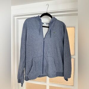 Lacoste Sport Heather Gray Zip Hoodie